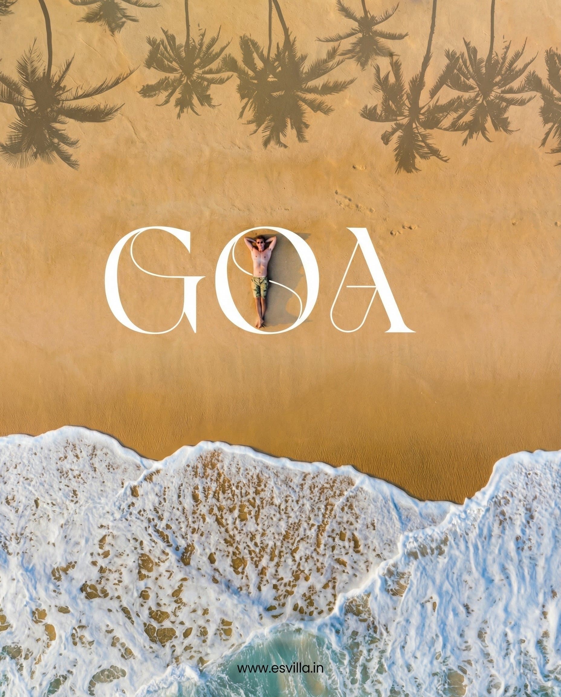 AI-generated travel ad with Text & Overlay